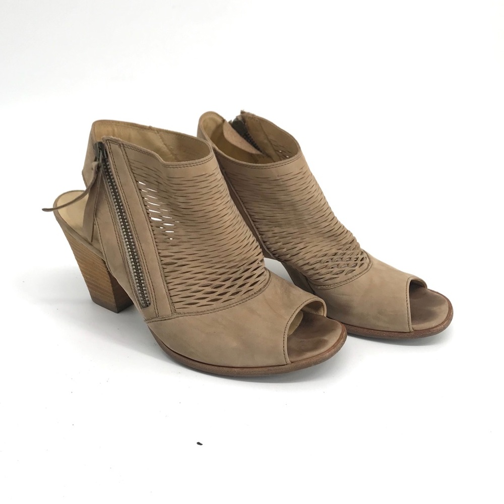 Paul Green Nude willow peep toe ankle booties